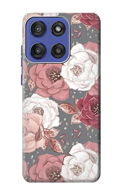 S3716 Rose Floral Pattern Case For Motorola Moto G Stylus 5G (2025), Edge 60 Stylus