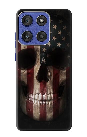 S3850 American Flag Skull Case For Motorola Moto G Stylus 5G (2025,2026), Edge 60 Stylus