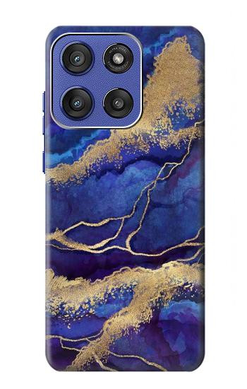 S3906 Navy Blue Purple Marble Case For Motorola Moto G Stylus 5G (2025), Edge 60 Stylus