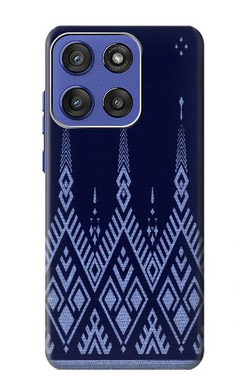 S3950 Textile Thai Blue Pattern Case For Motorola Moto G Stylus 5G (2025), Edge 60 Stylus
