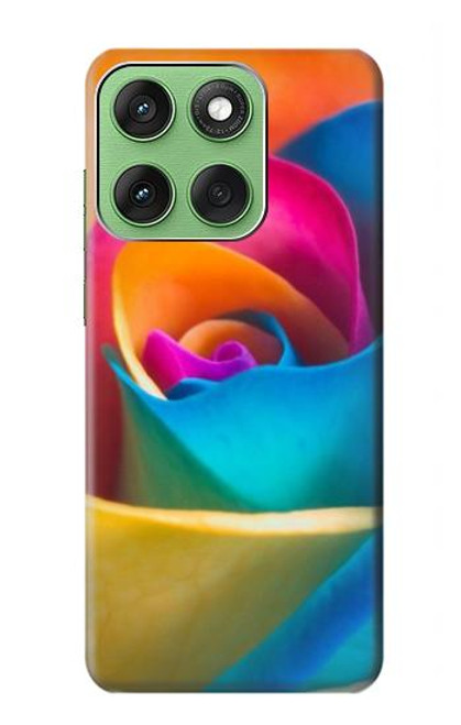 S1671 Rainbow Colorful Rose Case For Motorola Edge 60