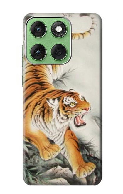 S2751 Chinese Tiger Brush Painting Case For Motorola Edge 60