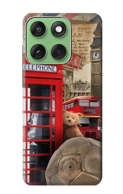 S3856 Vintage London British Case For Motorola Edge 60