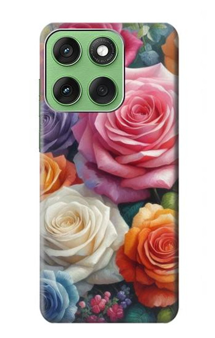 S3975 Colorful Roses Painting Case For Motorola Edge 60
