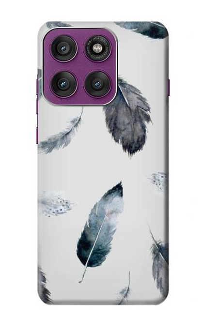 S3085 Feather Paint Pattern Case For Motorola Edge 60 Pro