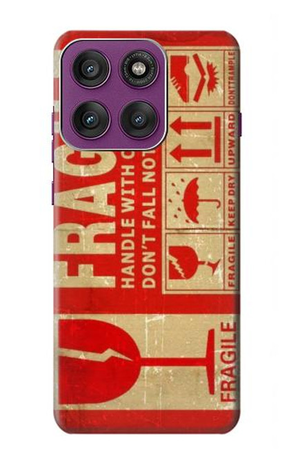 S3552 Vintage Fragile Label Art Case For Motorola Edge 60 Pro