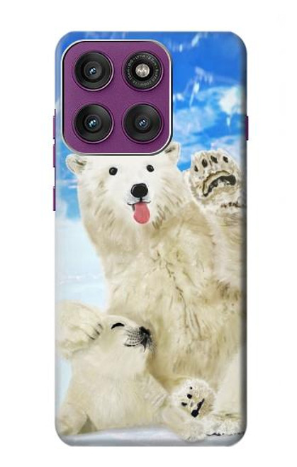 S3794 Arctic Polar Bear and Seal Paint Case For Motorola Edge 60 Pro