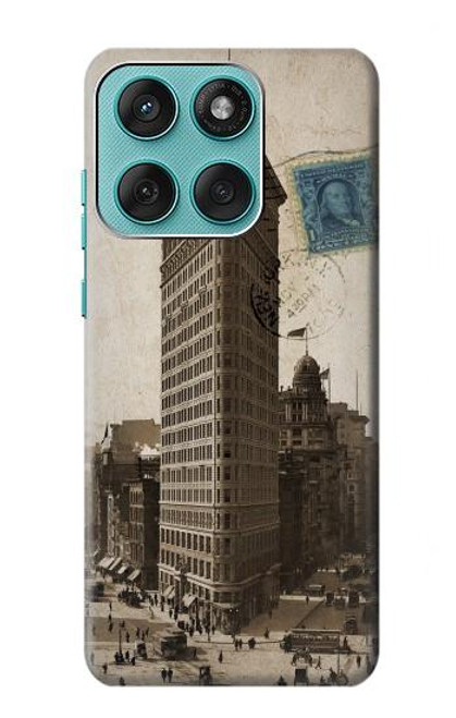S2832 New York 1903 Flatiron Building Postcard Case For Motorola Edge 60 Fusion
