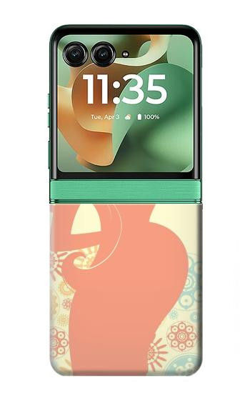 S0815 Pregnant Art Case For Motorola Razr 70+,60+, Razr+ (2026, 2025, 2024)