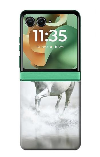 S0932 White Horse Case For Motorola Razr 70+,60+, Razr+ (2026, 2025, 2024)