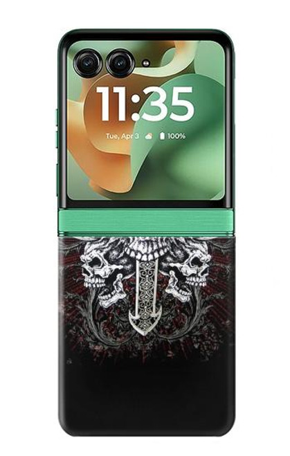 S1434 Skull Wing Tattoo Biker Case For Motorola Razr 60, Razr 2025