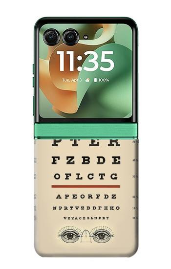 S2502 Eye Exam Chart Decorative Decoupage Poster Case For Motorola Razr 70+,60+, Razr+ (2026, 2025, 2024)