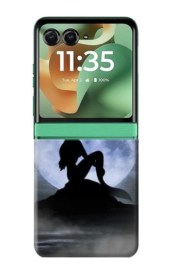 S2668 Mermaid Silhouette Moon Night Case For Motorola Razr 70+,60+, Razr+ (2026, 2025, 2024)