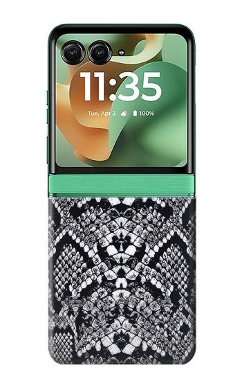 S2855 White Rattle Snake Skin Graphic Printed Case For Motorola Razr 70+,60+, Razr+ (2026, 2025, 2024)