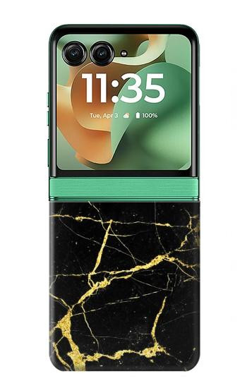 S2896 Gold Marble Graphic Printed Case For Motorola Razr 70+,60+, Razr+ (2026, 2025, 2024)