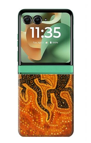 S2901 Lizard Aboriginal Art Case For Motorola Razr 70+,60+, Razr+ (2026, 2025, 2024)