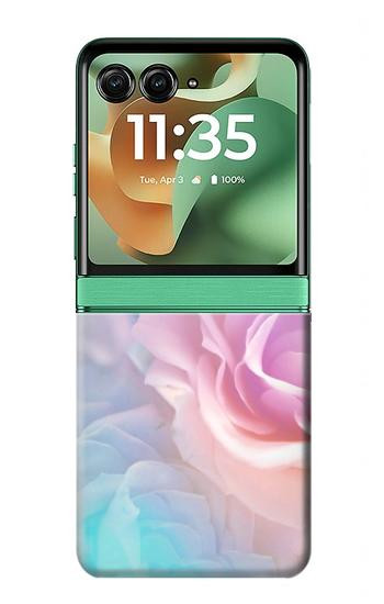 S3050 Vintage Pastel Flowers Case For Motorola Razr 70+,60+, Razr+ (2026, 2025, 2024)