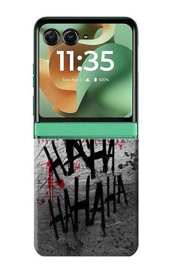 S3073 Joker Hahaha Blood Splash Case For Motorola Razr 70+,60+, Razr+ (2026, 2025, 2024)