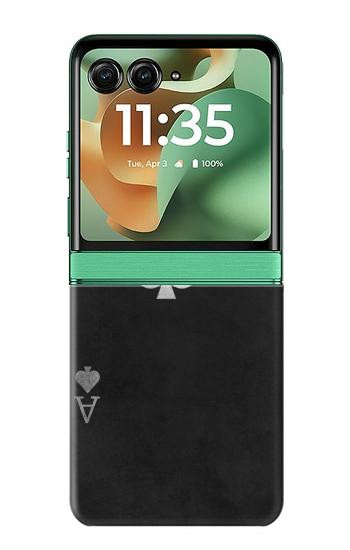 S3152 Black Ace of Spade Case For Motorola Razr 70+,60+, Razr+ (2026, 2025, 2024)