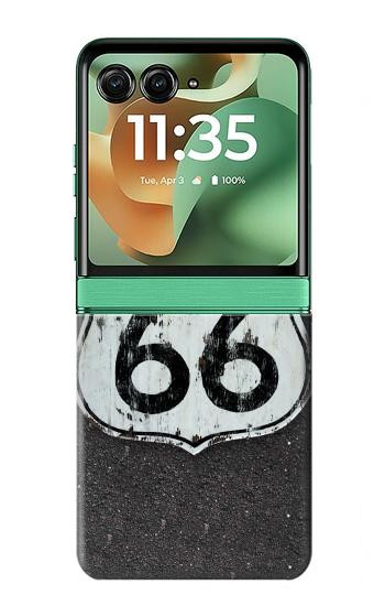 S3207 Route 66 Sign Case For Motorola Razr 70+,60+, Razr+ (2026, 2025, 2024)