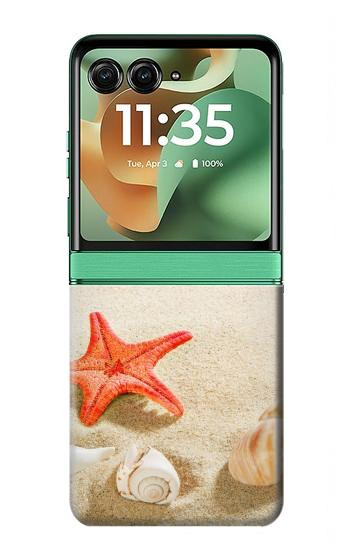S3212 Sea Shells Starfish Beach Case For Motorola Razr 70+,60+, Razr+ (2026, 2025, 2024)