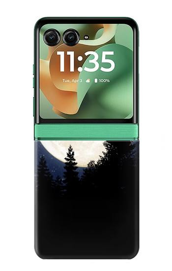 S3323 Flying Elephant Full Moon Night Case For Motorola Razr 70+,60+, Razr+ (2026, 2025, 2024)