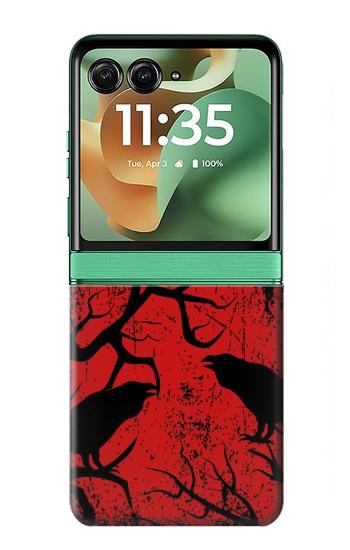 S3325 Crow Black Blood Tree Case For Motorola Razr 70+,60+, Razr+ (2026, 2025, 2024)