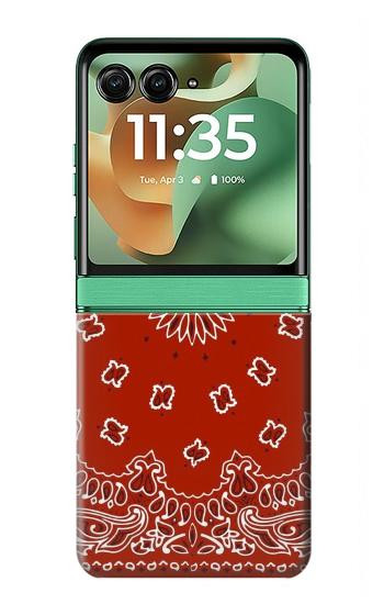 S3355 Bandana Red Pattern Case For Motorola Razr 70+,60+, Razr+ (2026, 2025, 2024)