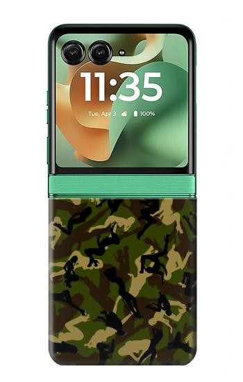 S3356 Sexy Girls Camo Camouflage Case For Motorola Razr 70+,60+, Razr+ (2026, 2025, 2024)