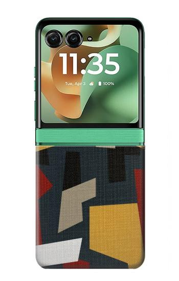 S3386 Abstract Fabric Texture Case For Motorola Razr 70+,60+, Razr+ (2026, 2025, 2024)