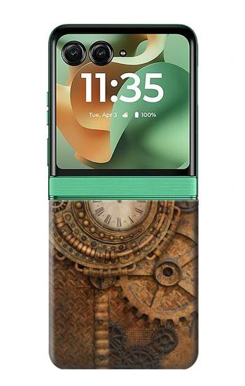 S3401 Clock Gear Steampunk Case For Motorola Razr 70+,60+, Razr+ (2026, 2025, 2024)