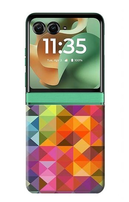S3477 Abstract Diamond Pattern Case For Motorola Razr 60, Razr 2025