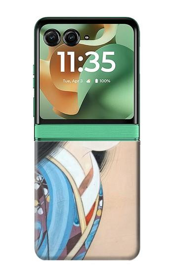 S3483 Japan Beauty Kimono Case For Motorola Razr 70+,60+, Razr+ (2026, 2025, 2024)
