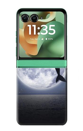 S3510 Dolphin Moon Night Case For Motorola Razr 70+,60+, Razr+ (2026, 2025, 2024)