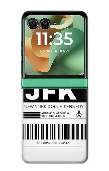 S3664 Airline Travel Luggage Label Case For Motorola Razr 70+,60+, Razr+ (2026, 2025, 2024)