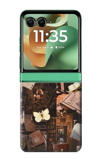 S3877 Dark Academia Case For Motorola Razr 70+,60+, Razr+ (2026, 2025, 2024)