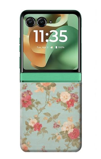 S3910 Vintage Rose Case For Motorola Razr 70+,60+, Razr+ (2026, 2025, 2024)