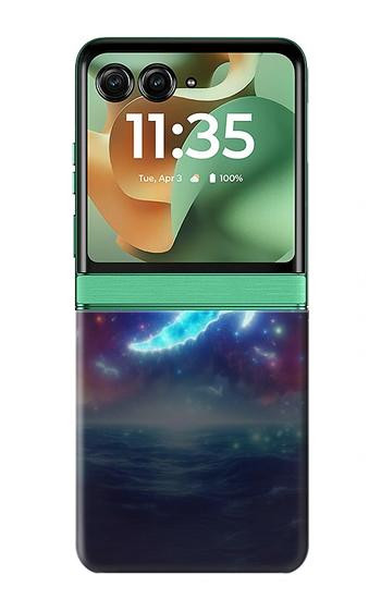 S3982 Dream Whale Colorful Nebula Case For Motorola Razr 70+,60+, Razr+ (2026, 2025, 2024)