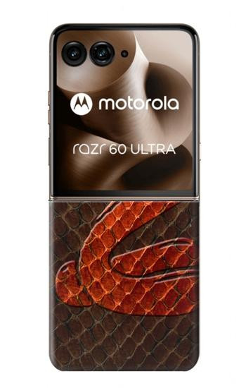 S0663 Cobra Snake Skin Case For Motorola Razr 70 Ultra, 60 Ultra, 50 Ultra, Ultra 2026, Ultra 2025