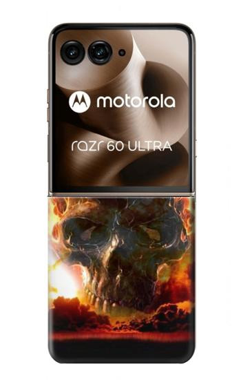 S0863 Hell Fire Skull Case For Motorola Razr 70 Ultra, 60 Ultra, 50 Ultra, Ultra 2026, Ultra 2025