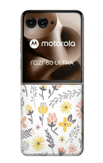 S2354 Pastel Flowers Pattern Case For Motorola Razr 60 Ultra, Razr Ultra 2025