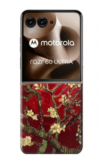 S2414 Red Blossoming Almond Tree Van Gogh Case For Motorola Razr 70 Ultra, 60 Ultra, 50 Ultra, Ultra 2026, Ultra 2025