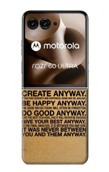S2513 Mother Teresa Anyway Quotes Case For Motorola Razr 70 Ultra, 60 Ultra, 50 Ultra, Ultra 2026, Ultra 2025