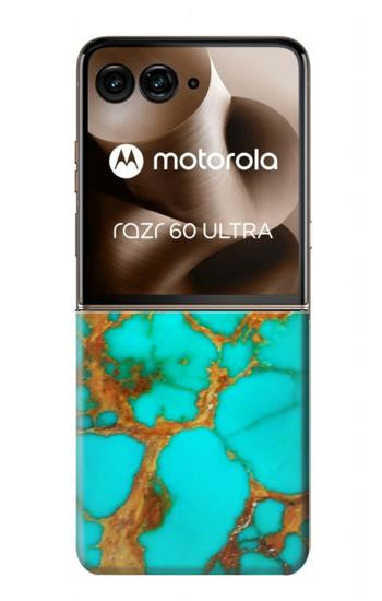 S2688 Aqua Copper Turquoise Gemstone Graphic Case For Motorola Razr 70 Ultra, 60 Ultra, 50 Ultra, Ultra 2026, Ultra 2025