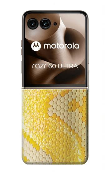 S2713 Yellow Snake Skin Graphic Printed Case For Motorola Razr 70 Ultra, 60 Ultra, 50 Ultra, Ultra 2026, Ultra 2025
