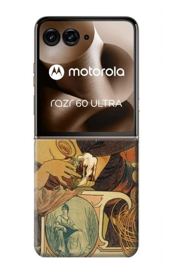 S2740 Alphonse Mucha Bieres De La Muse Case For Motorola Razr 70 Ultra, 60 Ultra, 50 Ultra, Ultra 2026, Ultra 2025