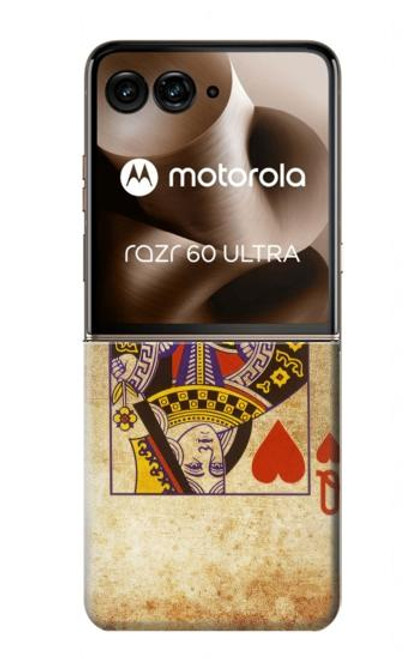 S2833 Poker Card Queen Hearts Case For Motorola Razr 60 Ultra, Razr Ultra 2025