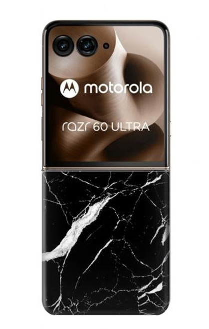 S2895 Black Marble Graphic Printed Case For Motorola Razr 60 Ultra, Razr Ultra 2025