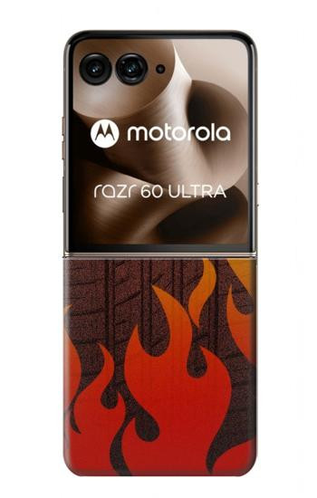 S2988 Rally Car Tire Fire Case For Motorola Razr 70 Ultra, 60 Ultra, 50 Ultra, Ultra 2026, Ultra 2025
