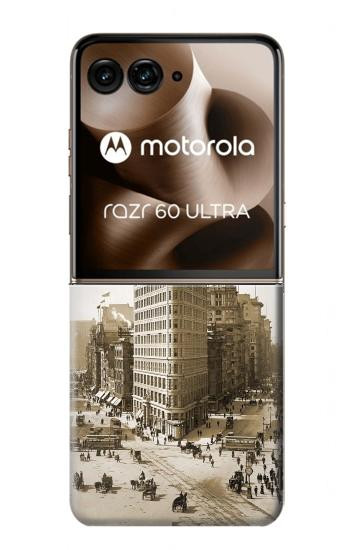 S3046 Old New York Flatiron Building Case For Motorola Razr 70 Ultra, 60 Ultra, 50 Ultra, Ultra 2026, Ultra 2025